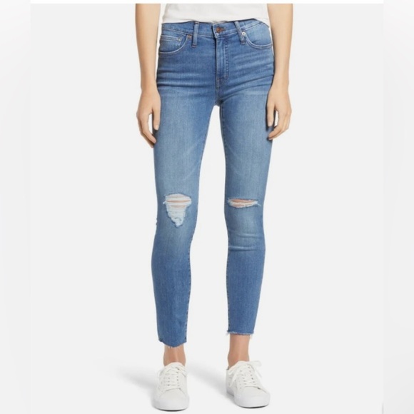 Madewell Blue Distressed Women's skinny jeans size 26 - Picture 9 of 10